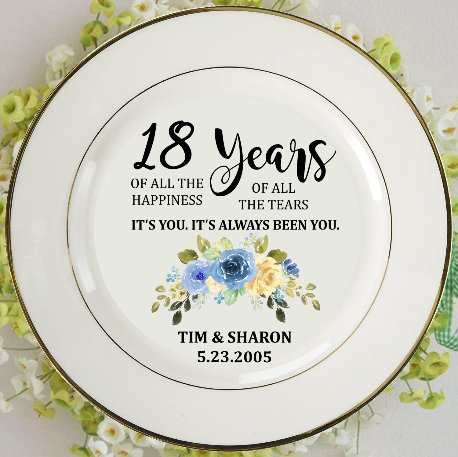 18th Anniversary Traditional Anniversary Gifts 18 Porcelain - Etsy Canada
