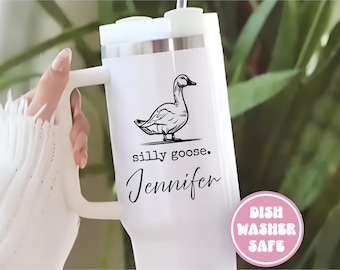 Personalized Silly Goose 40oz Tumbler: Custom Water Bottle Gift