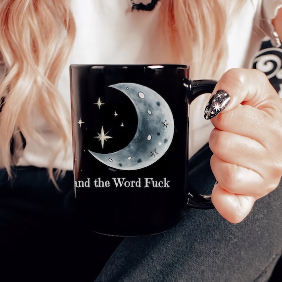 Celestial Moon Mug: Spooky Goth Coffee Cup - Funny Swear Gift - Etsy
