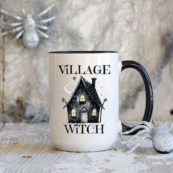 Village Witch Mug: Spooky Coffee Cup, Witchy Gift