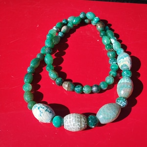 "Jay King DTR Mine findet grünen ""Spider Web Agate Stone"" Halskette."