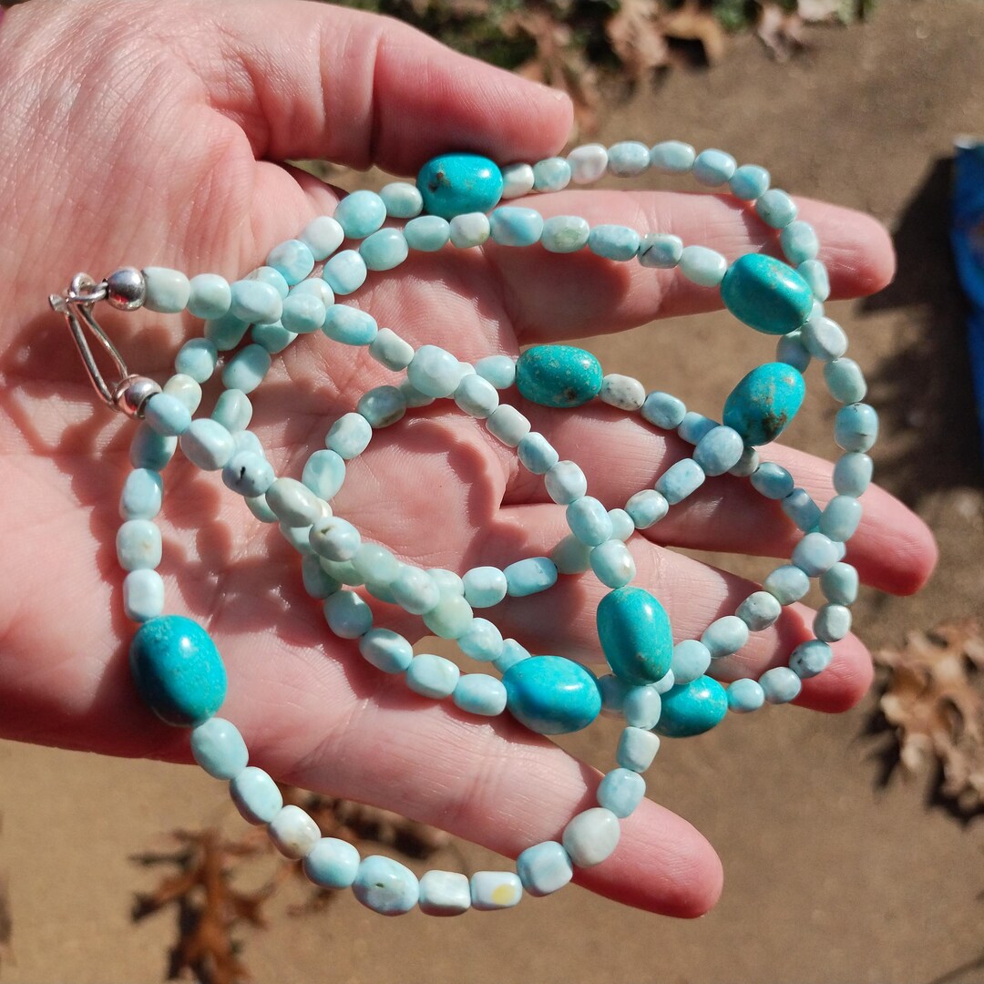 Jay King DTR Mine Finds Turquoise 36" Necklace 925 Sterling Silver - Etsy