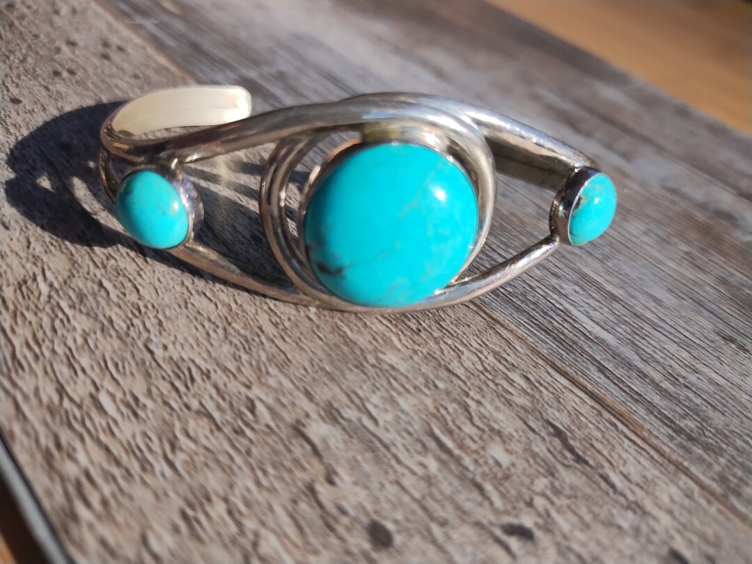 Jay King DTR Mine Finds Turquoise Cuff Bracelet 925 Sterling Silver ...