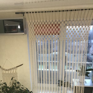 Macrame window curtain Macrame doorway divider Boho macrame curtain Macrame door curtain Boho doorway curtain Macrame room divider curtain