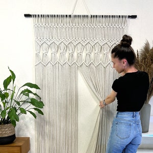 Macrame window curtain Macrame doorway divider Boho macrame curtain Macrame door curtain Boho doorway curtain Macrame room divider curtain
