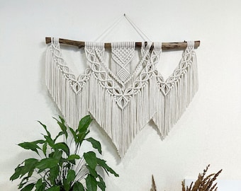 Wide macrame wall hanging, large macrame backdrop, macrame curtain, bedroom wall hanging decor, macrame headboard, woven wall hanging decor