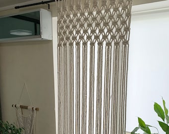 Makramé fönstergardin Makramé dörravdelare Boho makramé gardin Makramé dörrgardin Boho dörravdelare Makramé rumsavdelare