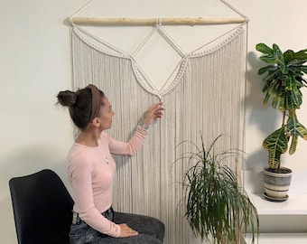 Large macrame wall hanging, wall art, big macrame, boho wall decor, macrame decor, housewarming gift , modern macrame, bohemian wall art