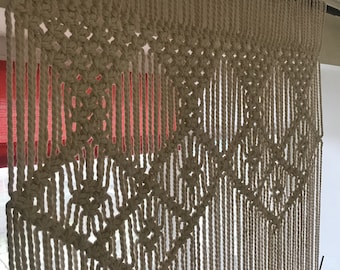 Macrame cortina de ventana Macrame divisor de puerta Boho cortina de macrame Cortina de puerta de Macrame Cortina de puerta de Boho Cortina divisora de habitación Macrame cortina divisora de habitaciones