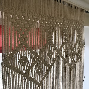 Macrame window curtain Macrame doorway divider Boho macrame curtain Macrame door curtain Boho doorway curtain Macrame room divider curtain