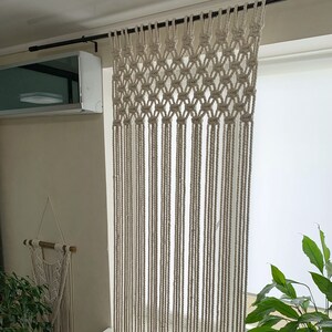 Macrame window curtain Macrame doorway divider Boho macrame curtain Macrame door curtain Boho doorway curtain Macrame room divider curtain