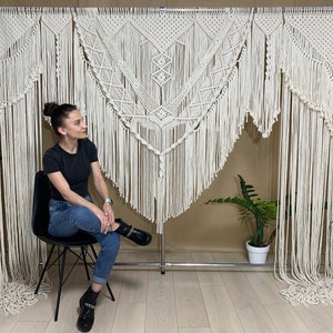 Macrame wedding backdrop, Macrame wedding arch, Large macrame for wedding, Boho wedding backdrop, Wedding macrame curtain, Wedding decor