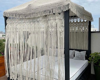 Large macrame room divider curtain Macrame window curtain Macrame doorway divider Boho macrame curtain Macrame door curtain Macrame curtain