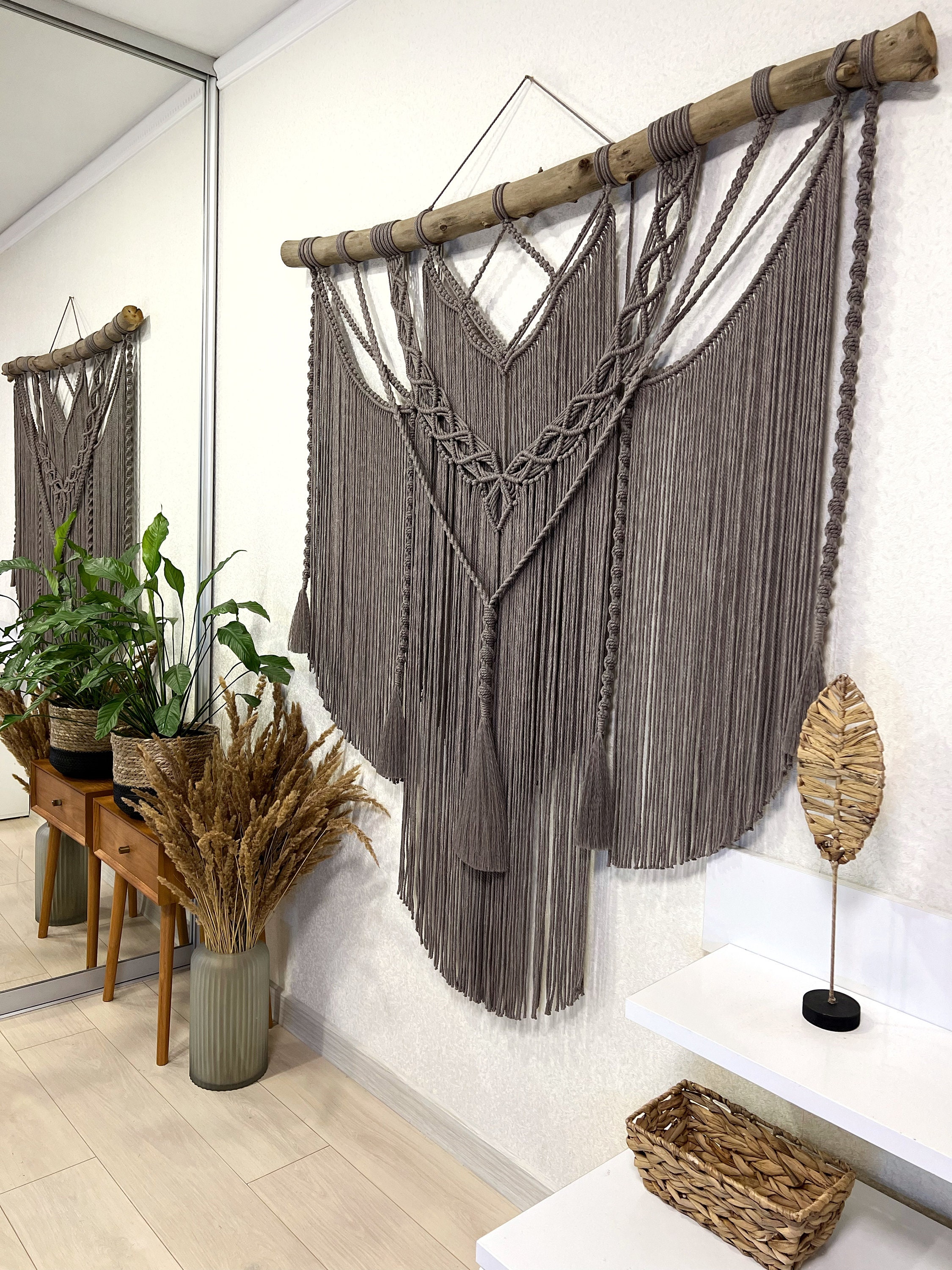 Extra Large Macrame Wall Hanging With Tassels, Big Macrame, Boho Wall ...