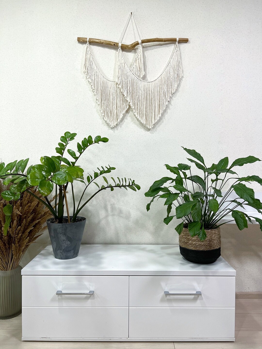 Image result for Minimalist Macrame Wall Hanging, Simple Macrame Wall Decor, Wall Art ...