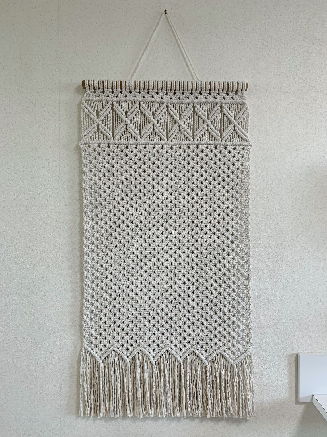 Rectangular macrame wall hanging wall art big macrame boho Etsy