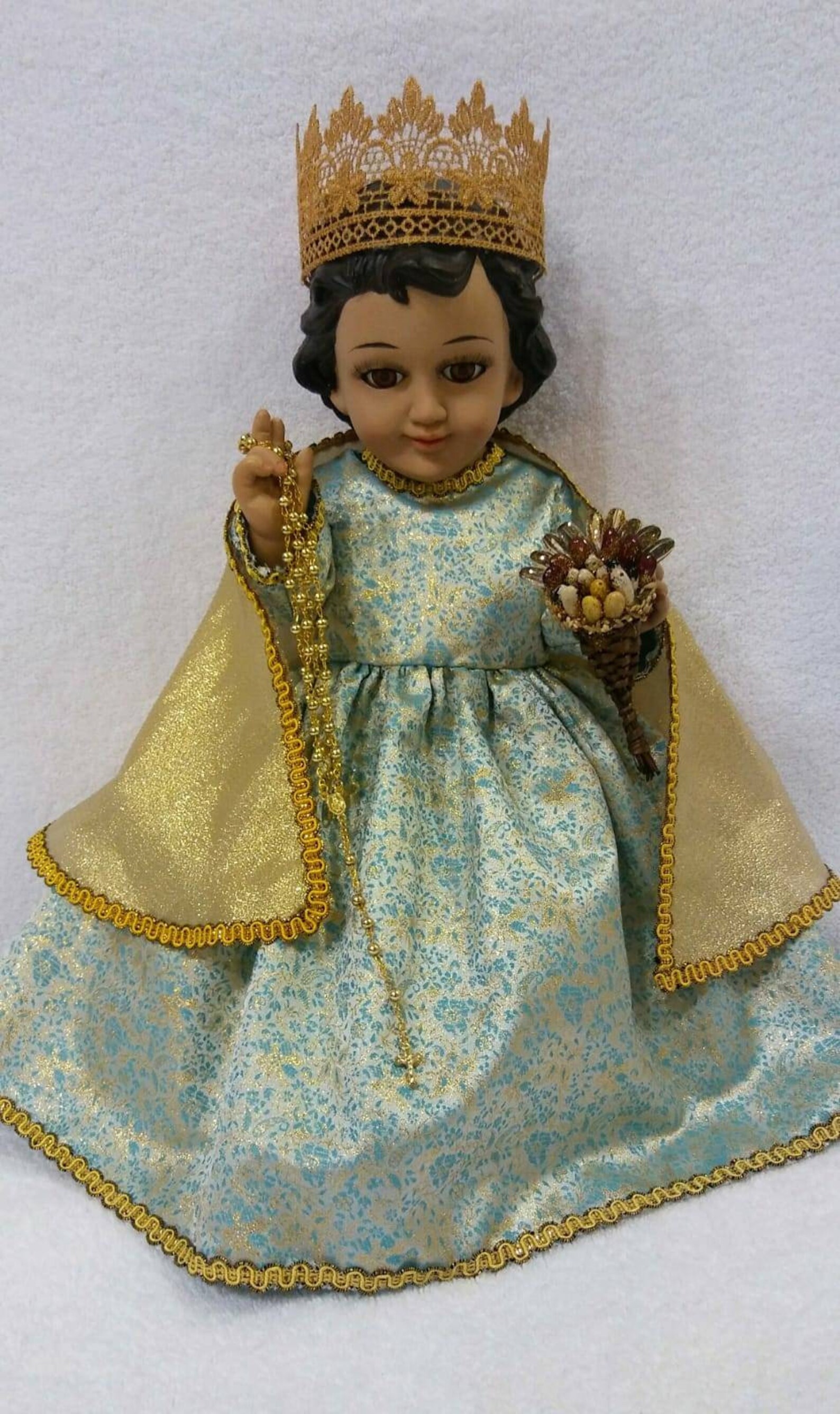 Baby Jesus Dress Golden and Accessories Vestido De Niño Dios Dorado Y ...