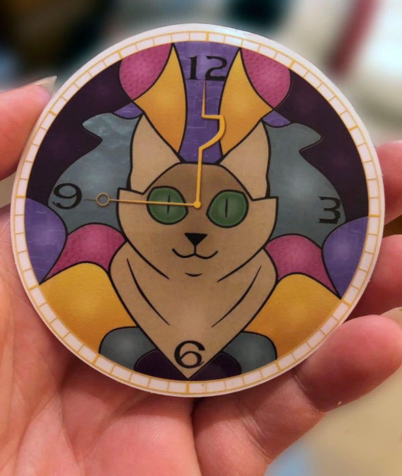 Clockwork Cat Sticker Etsy
