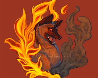 Elemental Fox- Fire and Smoke