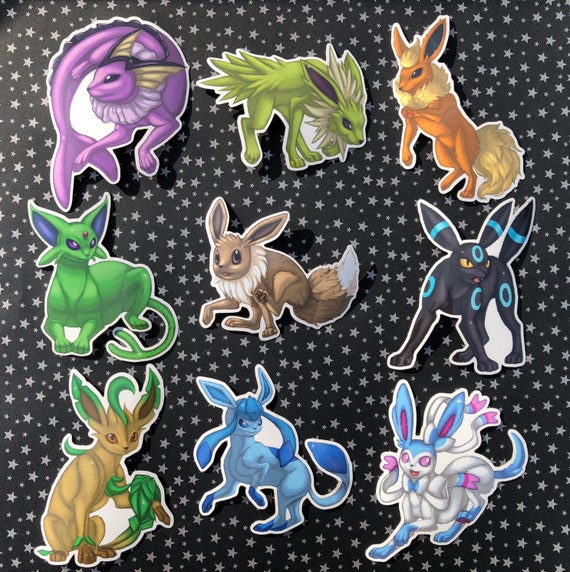 Eeveelution shiny Stickers 