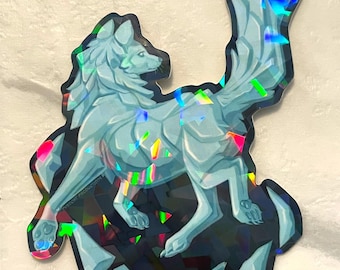 Arctic Ice Fox - Cracked Ice Holo Sticker
