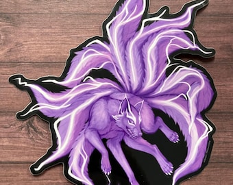 Lightning Kitsune - Glossy Vinyl Sticker