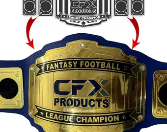 YourCustomBelt Handmade Customized Championship Title Belt Fantasy Football League Champion Award Custom Wrestling Belt