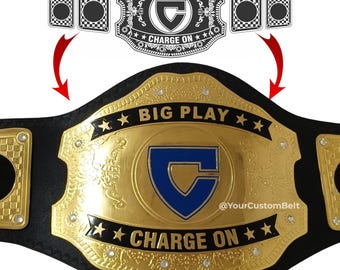 YourCustomBelt Handmade Customized Championship Title Belt For Big Play Charge On