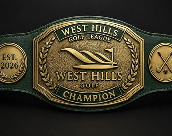 Aangepaste pro-worstelreplicariem: gepersonaliseerde Fantasy League-trofee met naam en logo gegraveerd