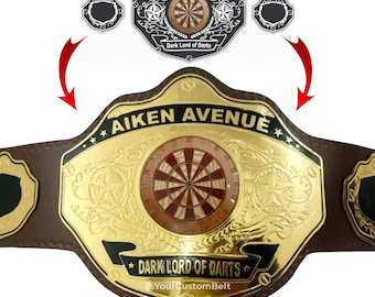 YourCustomBelt Handmade Customized Championship Title Belt For AIKEN AVENUE - Dark Lord of Darts