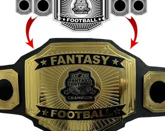 YourCustomBelt Handmade Customized Championship Title Belt FANTASY FOOTBALL CHAMPION Award Custom Wrestling Belt