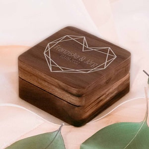 Ring box heart | Ring box wedding | Personalized ring box | Engagement | Registry office | Storage l Wedding l Gift idea