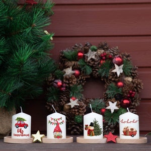 Advent candles set of 4 &quot;Set No. 1&quot; | Christmas candle | Advent calendar | Calendar candle | Christmas candles | Advent | Advent wreath decoration