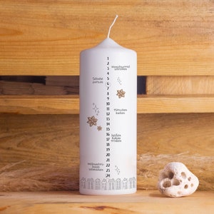Advent calendar candle simple | Christmas candle | Advent candles with numbers | Calendar candle | Christmas candles | Advent | House