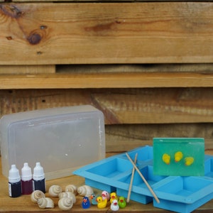 Set fai da te: versare il sapone | Per circa 10 saponi | Kit artigianale | Lavorare con amici, bambini e famiglia | Regalo | Compleanno dei bambini