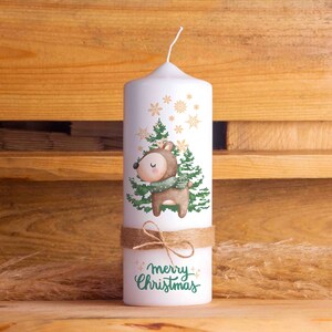 Christmas candle deer | Advent candles | 20 cm high | 7 cm diameter | Christmas candles | Advent | Reindeer