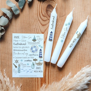 Maritime candle tattoos | Candle foil | Craft kit for maritime-themed candles | Gift | Crafting | Candle stickers