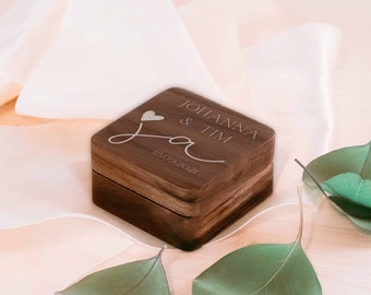 Ringbox JA | Ringschatulle Hochzeit | Personalisierte Ringkiste | Verlobung | Standesamt | Aufbewahrung l Trauung l Geschenkidee | Liebe