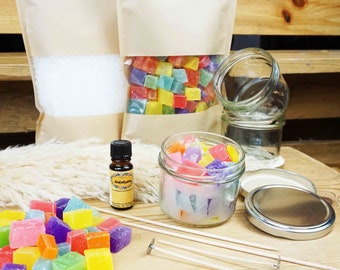 Bastelset: Duftkerzen selber machen | Bunte Kerzen selber machen | DIY-Set | Basteln mit Kindern | Geschenkidee |  Bastelabend