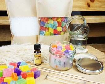 Set de manualidades: Haz tus propias velas aromáticas | Haz tus propias velas de colores | Conjunto de bricolaje | Manualidades con niños | Idea de regalo | Noche de manualidades