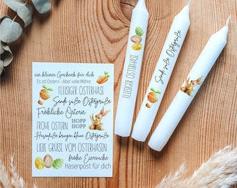 Bougie Tatouages Pâques Carotte Pleine | Feuille de bougie | Kit de bricolage pour bougies thème Pâques Coloré | cadeau | Artisanat | bougie stickers