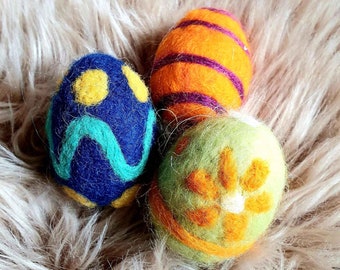 Craft set: felting Easter eggs | For 5 eggs | Easter | Crafts | Gift | Children | Adults | Promote creativity |