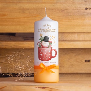 Personalized Christmas candle snowman | 15 to 30 cm high | Advent candles | Christmas candles | Advent | Christmas tree