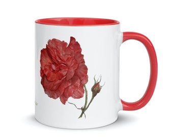 Cup with red roses