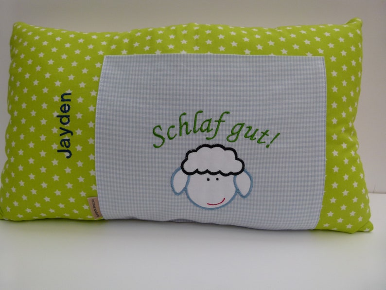 Kuschelkissen Geburt Taufe mit Namen Bild 1