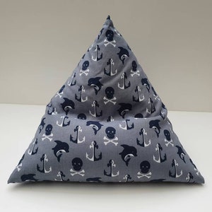 Pyramid Pillow Tablet Pillow Book Pillow Reading Pillow Dolphins Anchor Skull for Tablet / Book