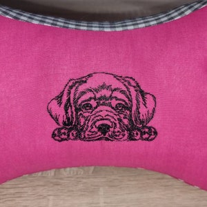 Reading bone dog Labrador with name reading pillow book pillow neck pillow tablet pillow