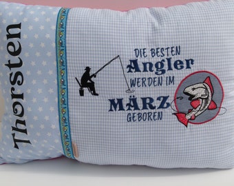 Kuschelkissen Angler mit Namen