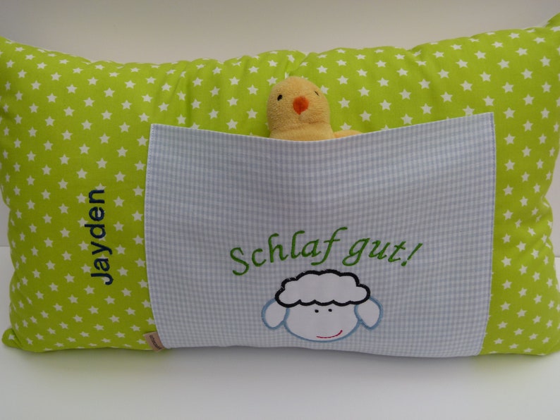 Kuschelkissen Geburt Taufe mit Namen Bild 3