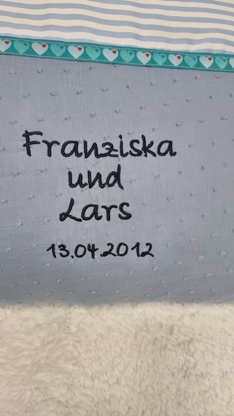 Kissen Hochzeit Hochzeitstag Name Namenskissen Kuschelkissen Bild 7